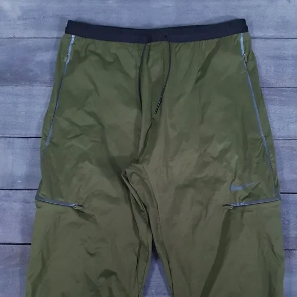 NIKE Storm-Fit ADV Run Division Running Pants Mens Size‎ SMALL Rough Green